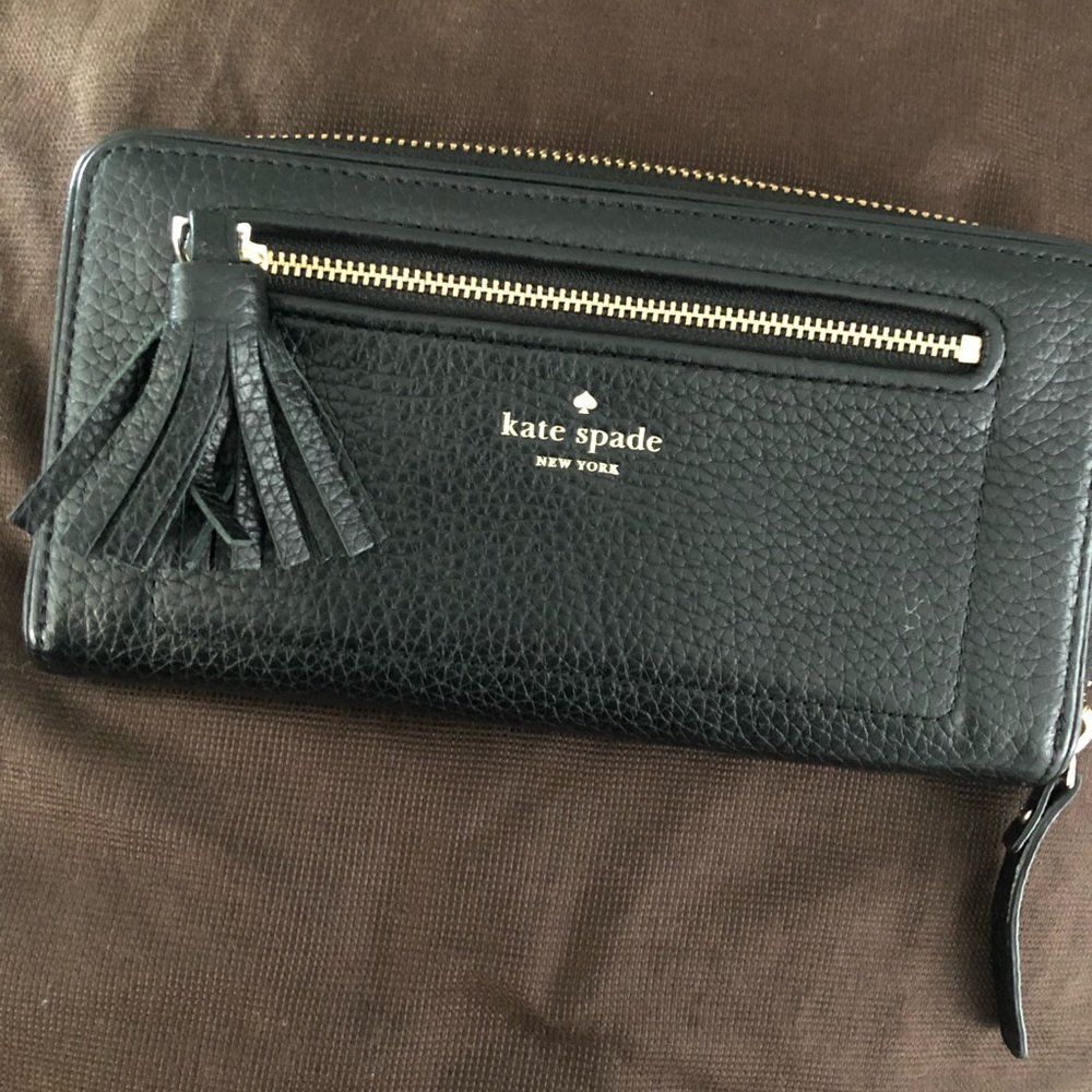 SOLD! Kate Spade black tassel wallet